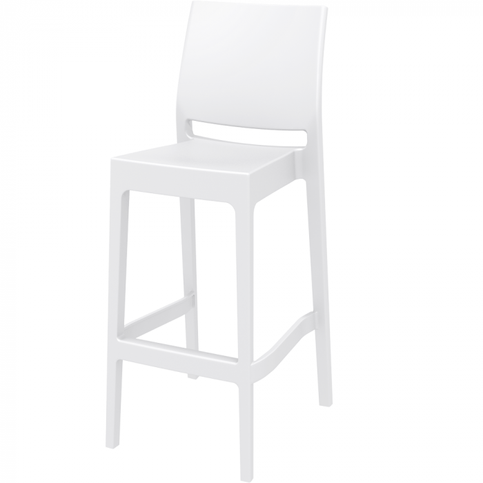 MAYA  High stool Mono Bloc - WHITE