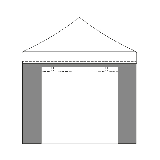 Sidewall- wall with door for folding gazebo 3m/ 520 gr PVC