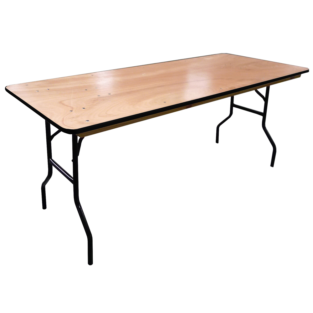 6ft Rectangular folding plywood table 183cm / 8 people