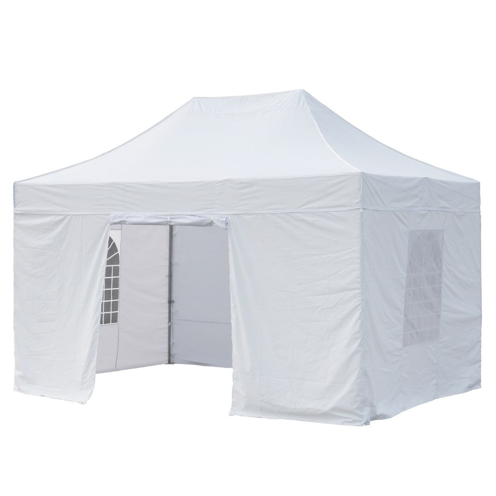 4 wall kit for gazebo 3x4.5m/3 walls with window + 1 wall door/WHITE