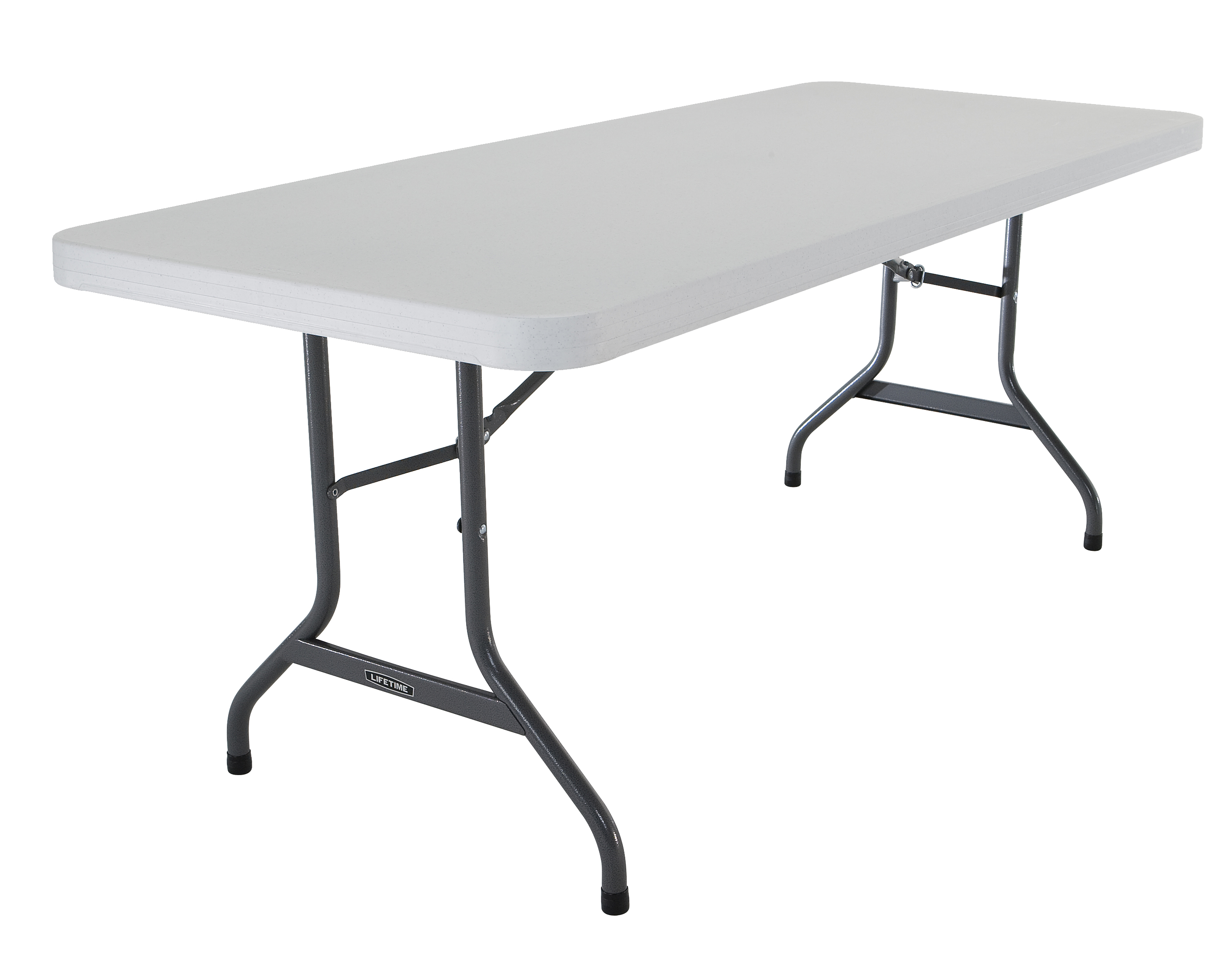 6ft Rectangular folding table 183cm (white) / 8 people / heavy commercial