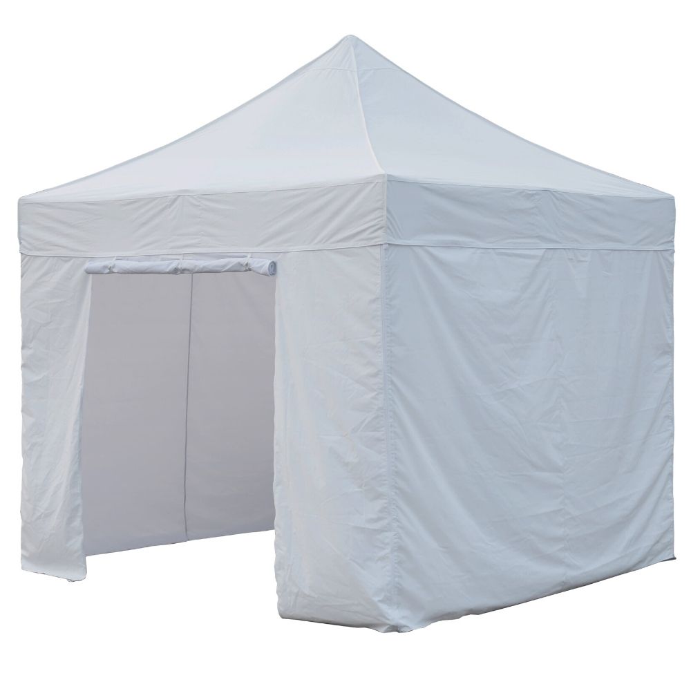 4 wall kit for gazebo 3x3m/ 3 plain walls + 1 wall with door/ WHITE
