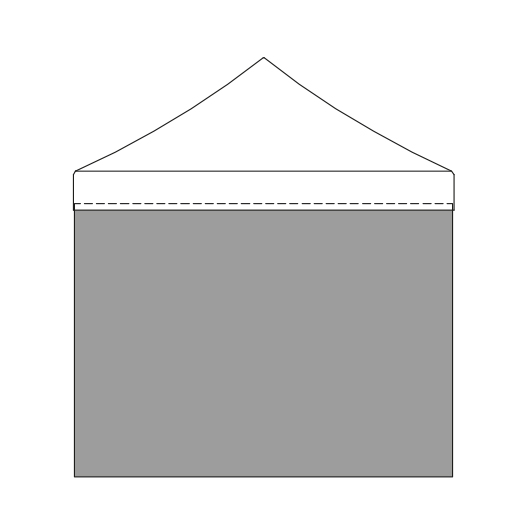 Sidewall- plain wall for folding gazebo 3m/520gr PVC