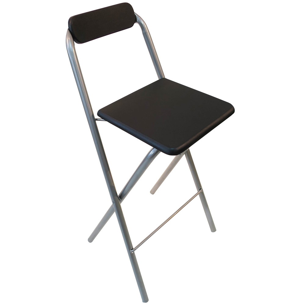 Folding bar stool  - Black and Grey