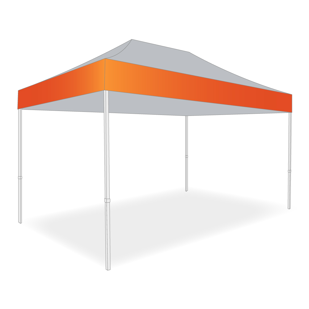 Folding gazebo 3x4.5m-single valence print