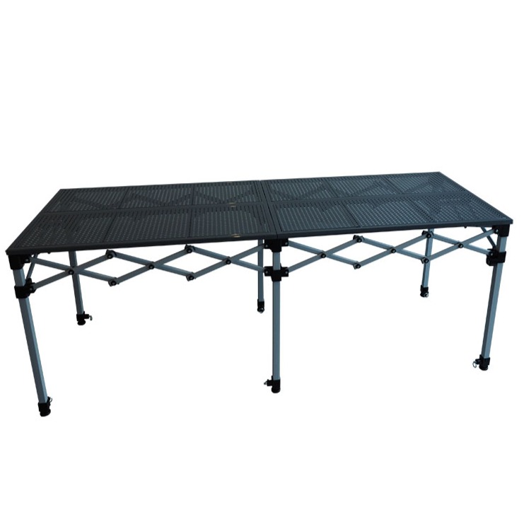 Folding trade counter 193x70cm/ adjustable height/ Steel 