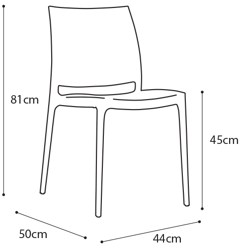 Chaise empilable Maya / Gris - Chaise pliante et empilable - Chaise  empilable