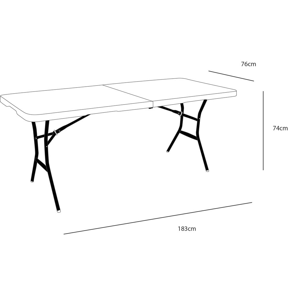 6ft Rectangular FIH Folding table 183cm / 8 people / light commercial