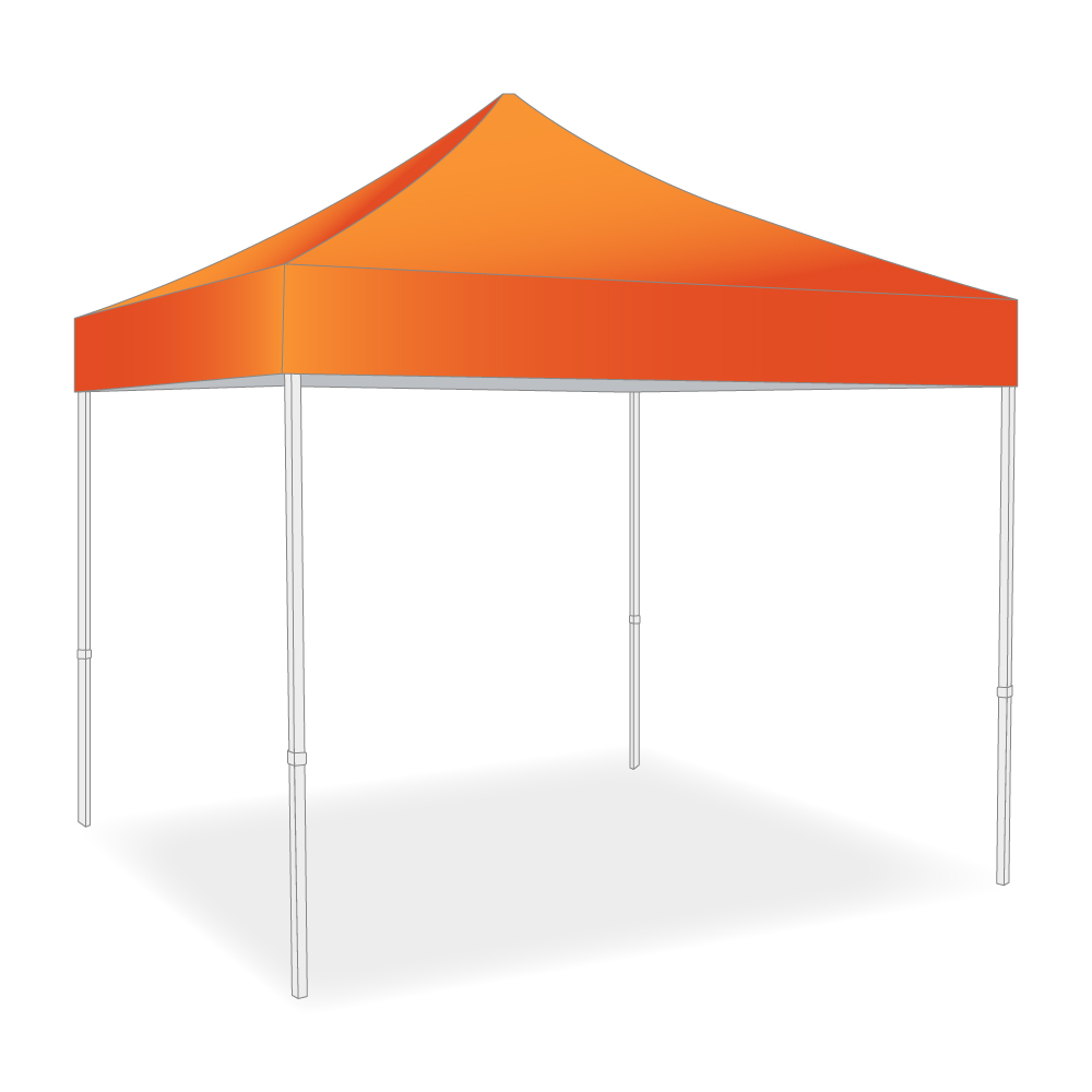 Folding refreshment stand 4.7x4.7 - whole roof printing