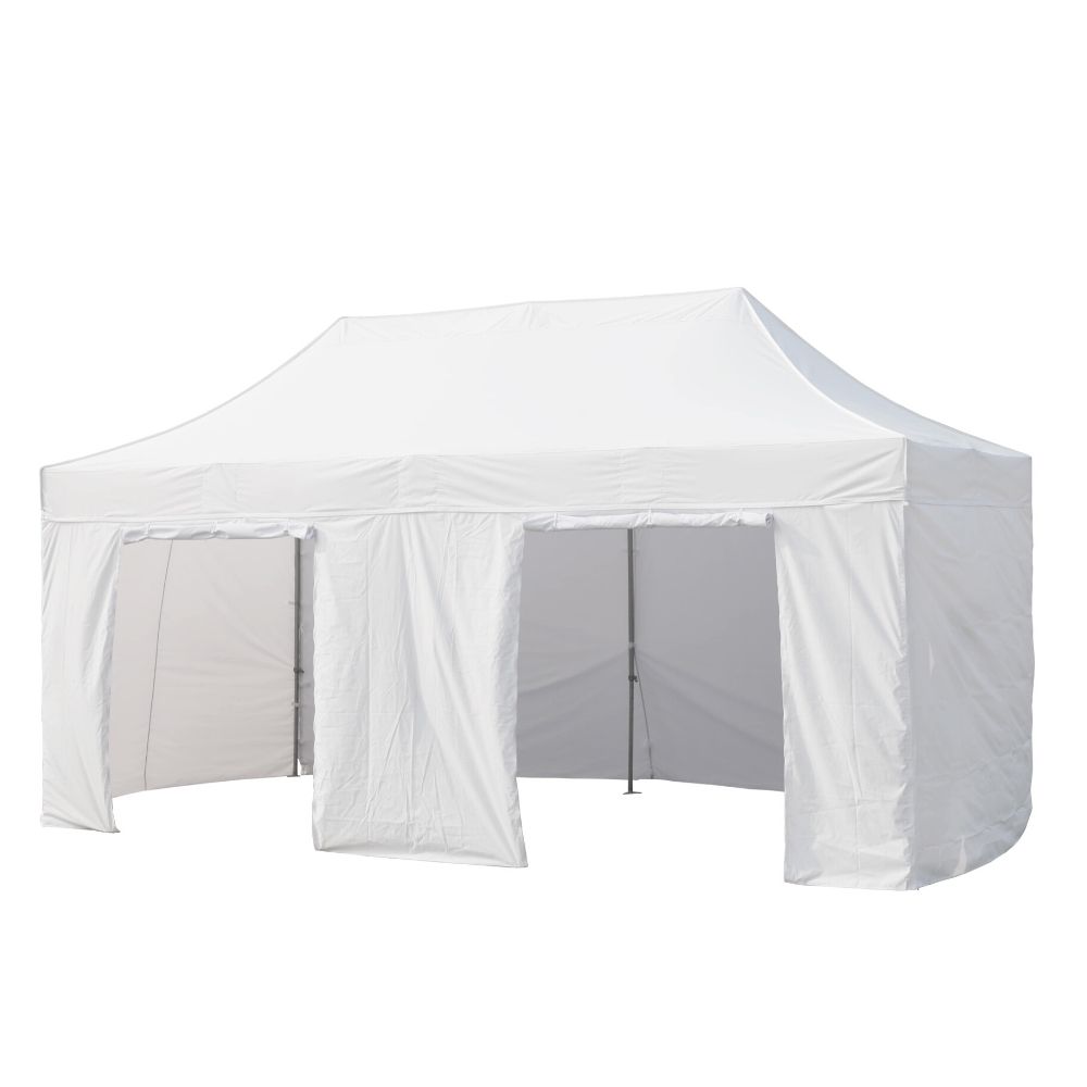 4 wall kit for gazebo 4x8m/ 1 wall with door (8m)+ 1 plain wall, (8m) + 2 plain walls (4m)/ WHITE