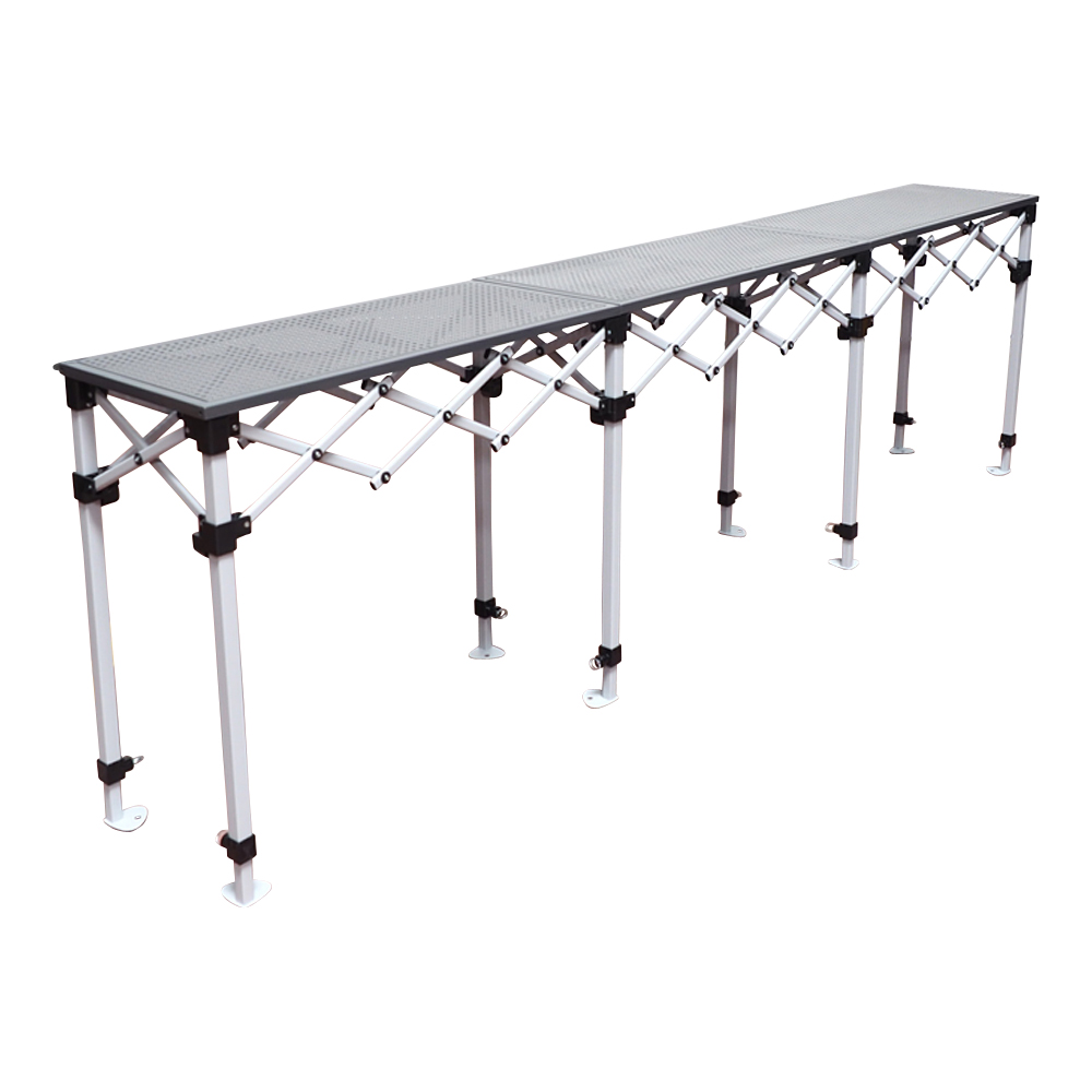 Folding trade counter 286x40,5cm/ adjustable height/