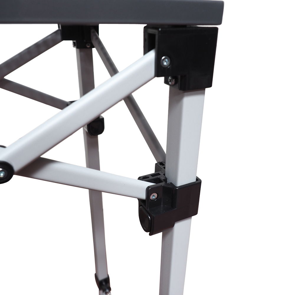 Folding trade counter 193x40,5cm/ adjustable height/ Steel 