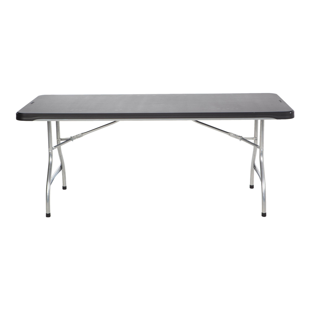 6ft Rectangular folding table (black) 183cm /8 people / heavy commercial