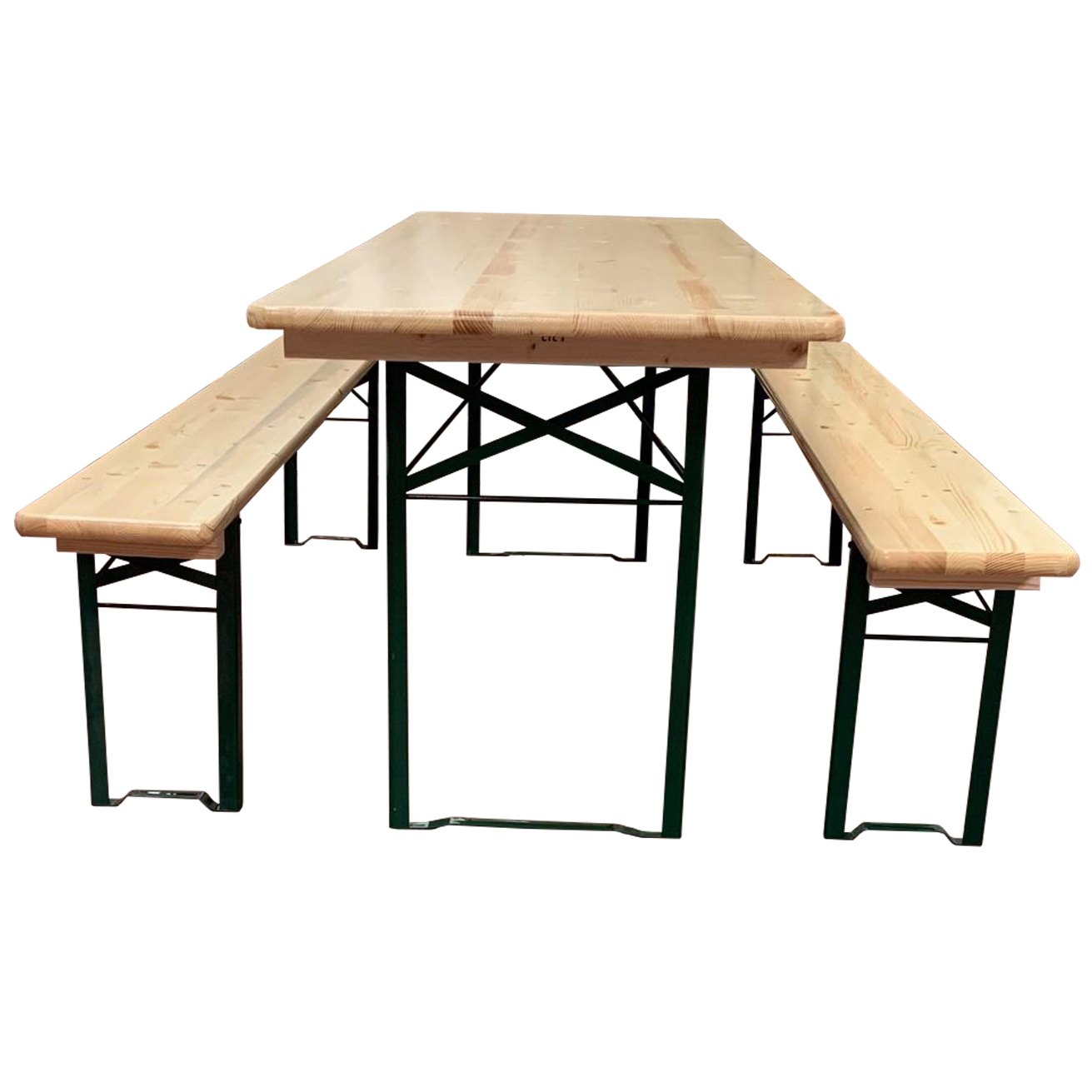 7,2ft Beer set table 220x70cm (benches sold separately) / steel corner legs