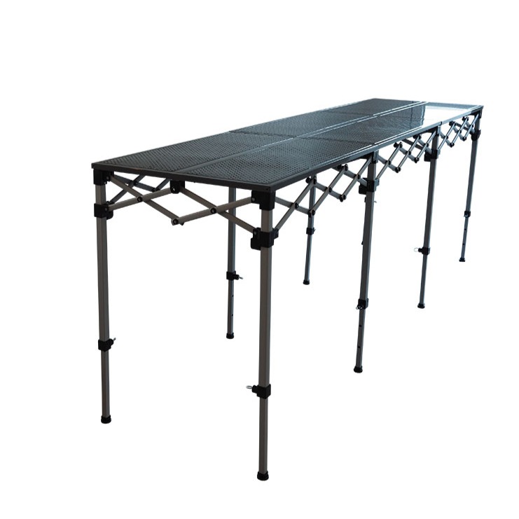 Folding trade counter 286x70m/ adjustable height/ Steel 