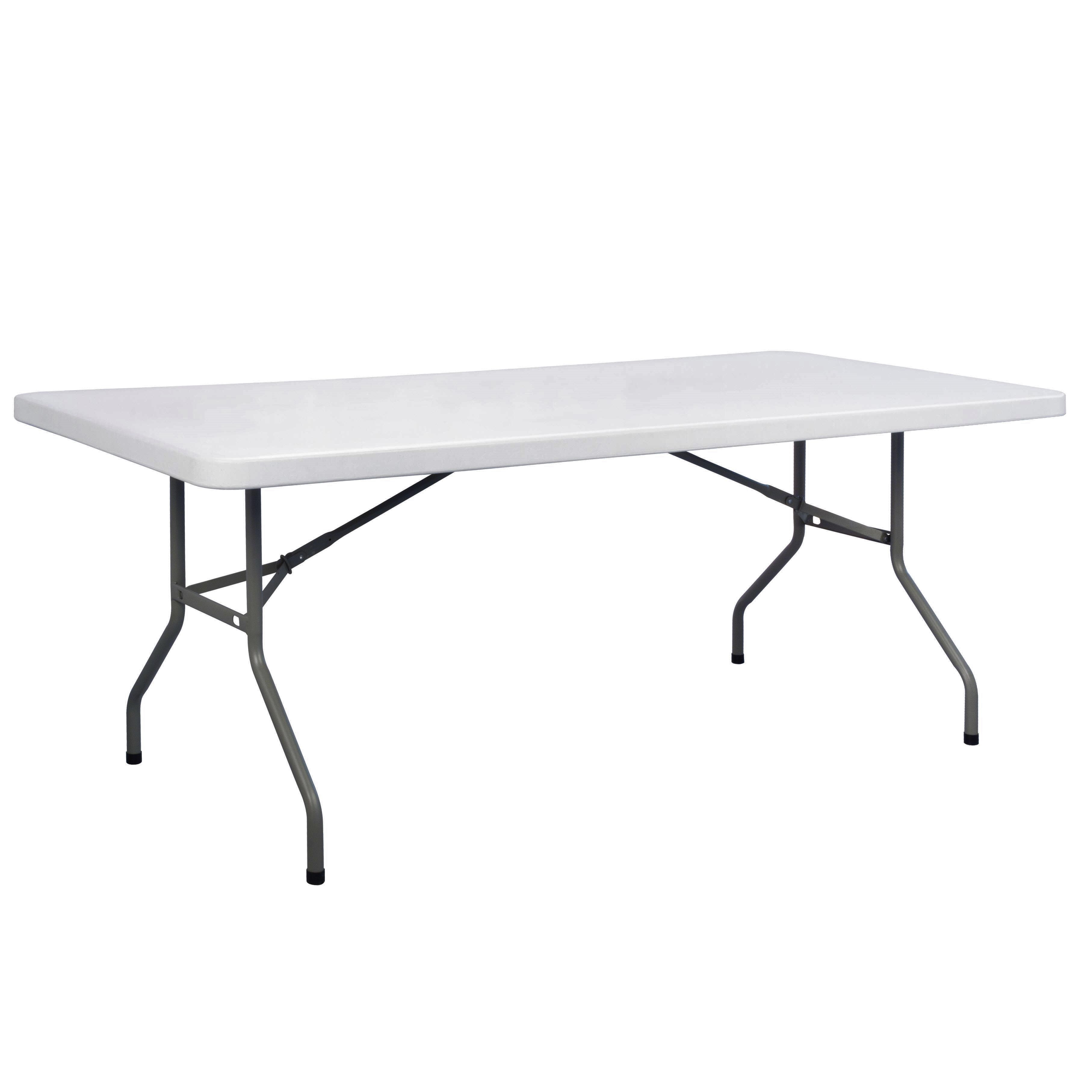 6,5ft Rectangular folding table 200x90cm / 10 people / light commercial