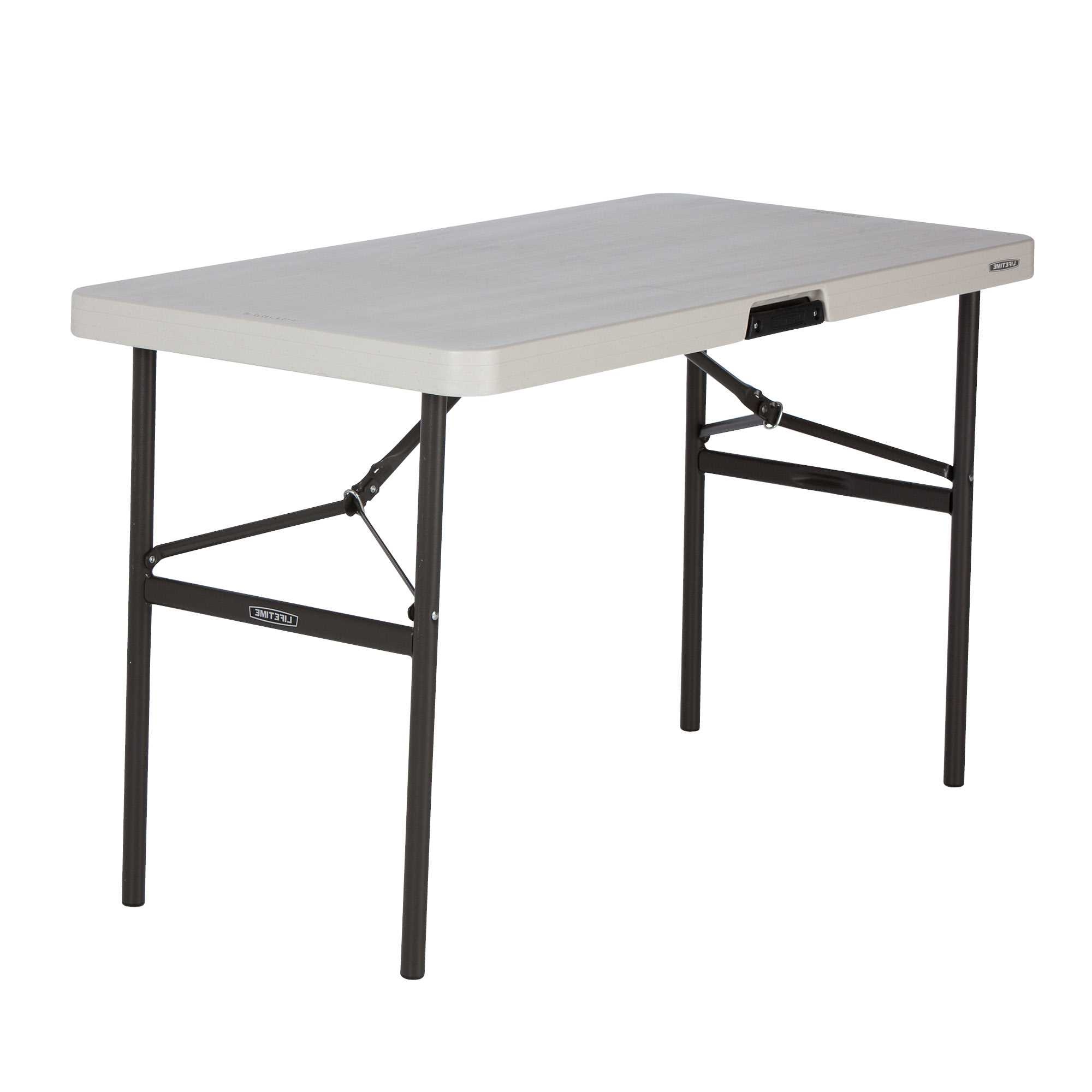 4ft Rectangular folding table (almond) 122cm/ 4 people / heavy commercial 