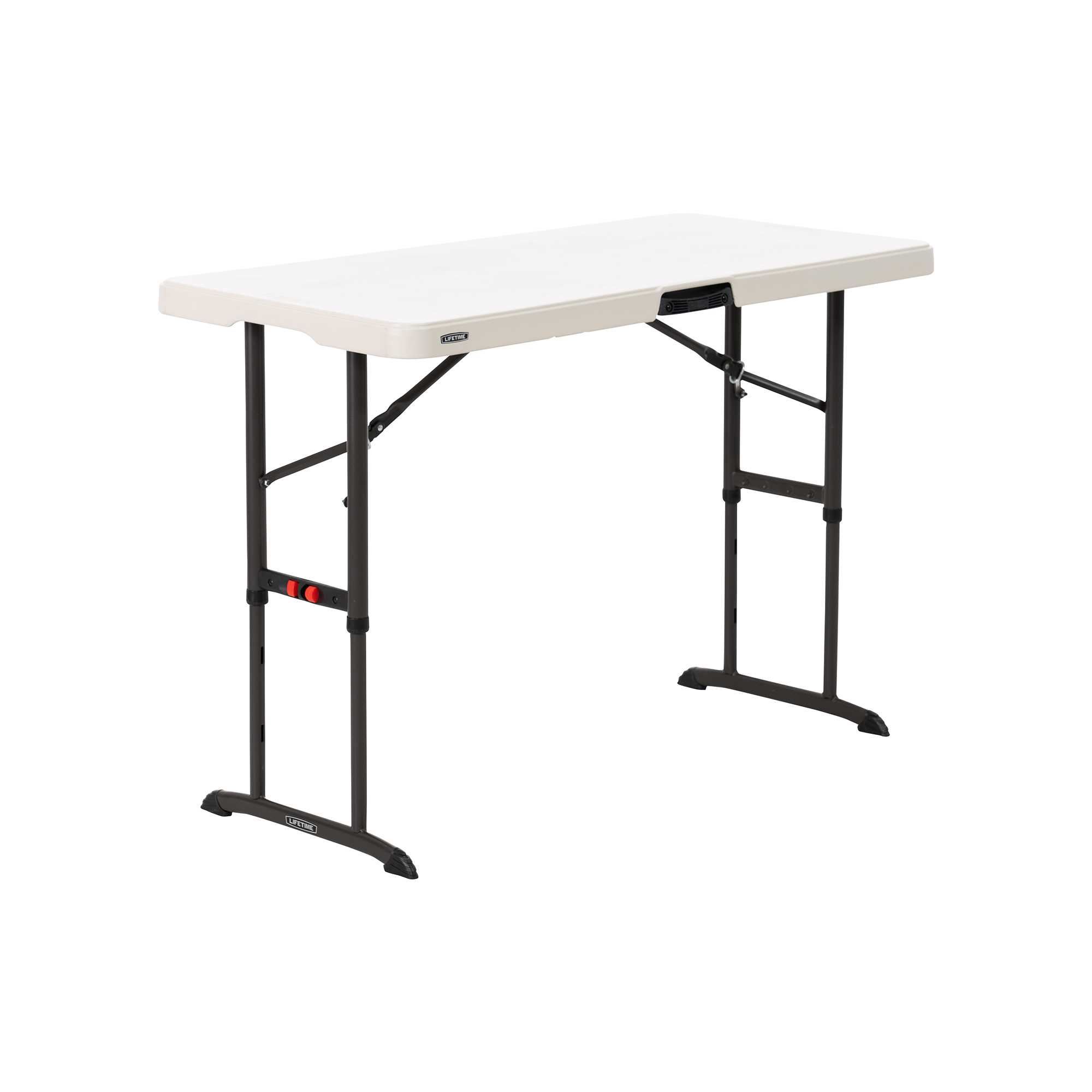 4ft Rectangular folding table 122cm / Adjustable height / 4 people / NESTING heavy commercial