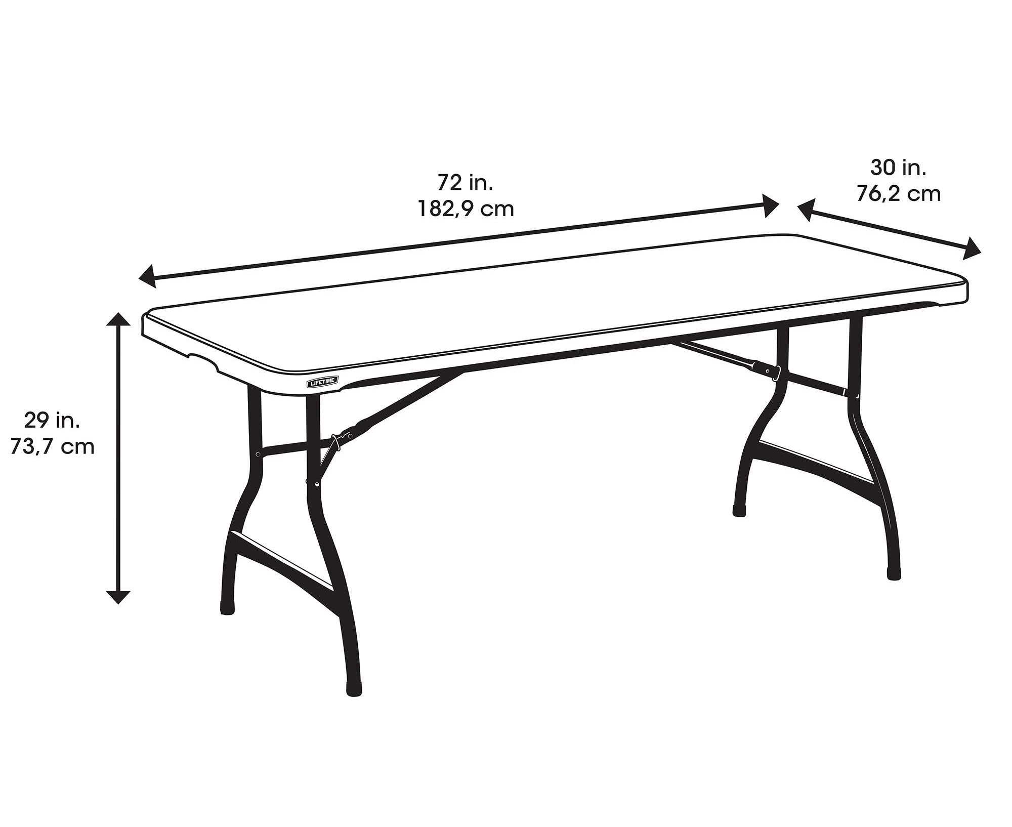 6ft Rectangular folding table 183cm / 8 people / NESTING heavy commercial
