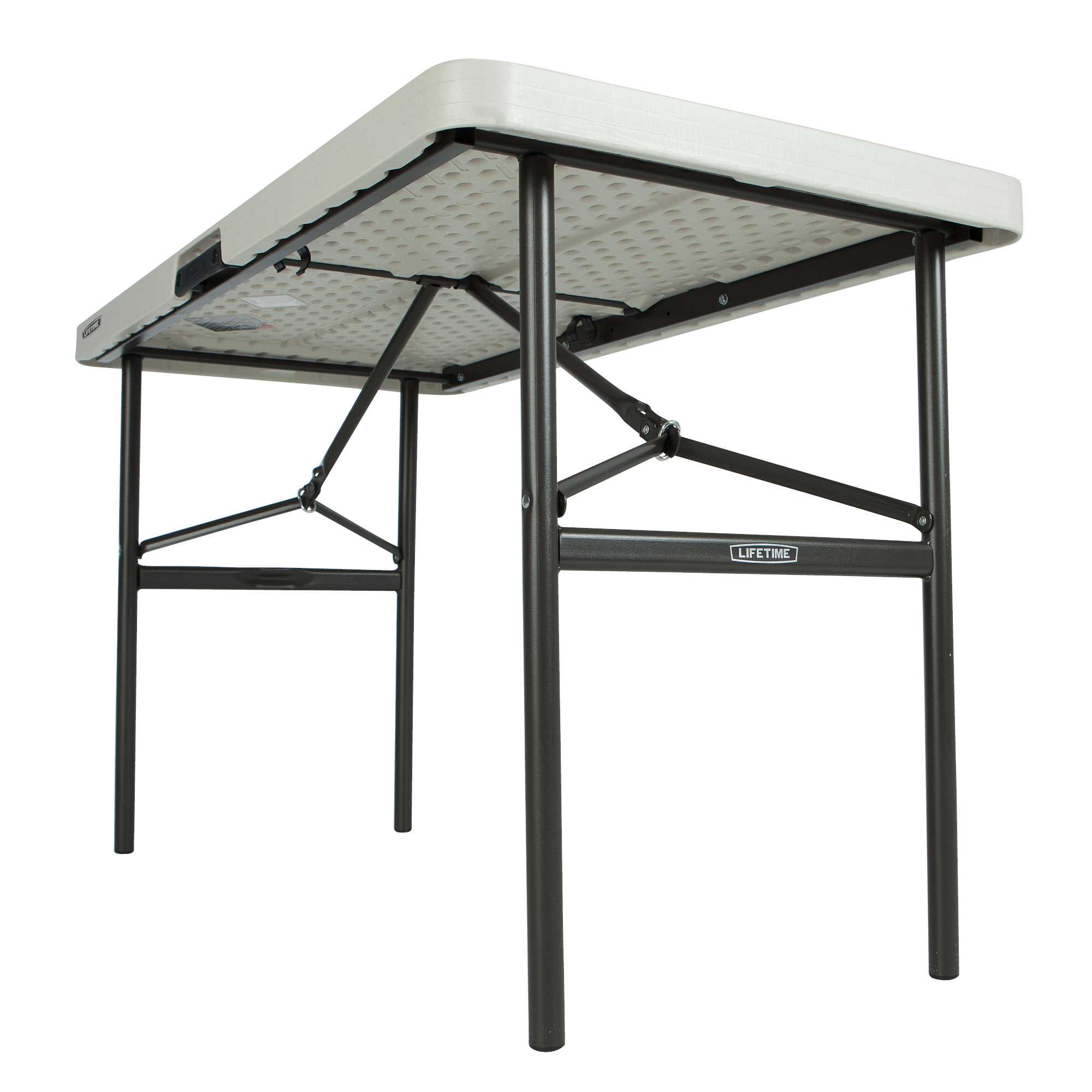 4ft Rectangular folding table (almond) 122cm/ 4 people / heavy commercial 