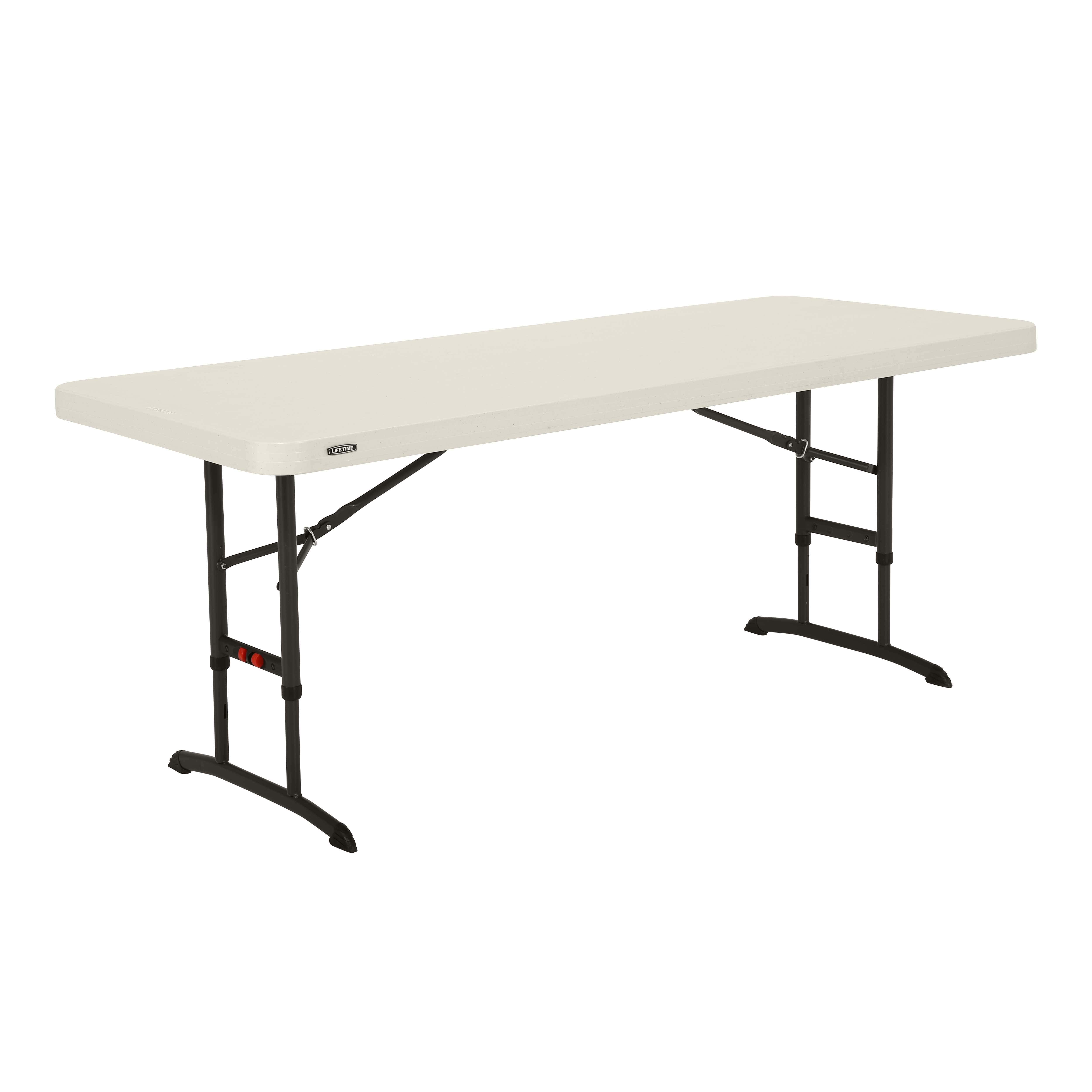 6ft Rectangular adjustable height folding table 183cm / 8 people / NESTING heavy commercial