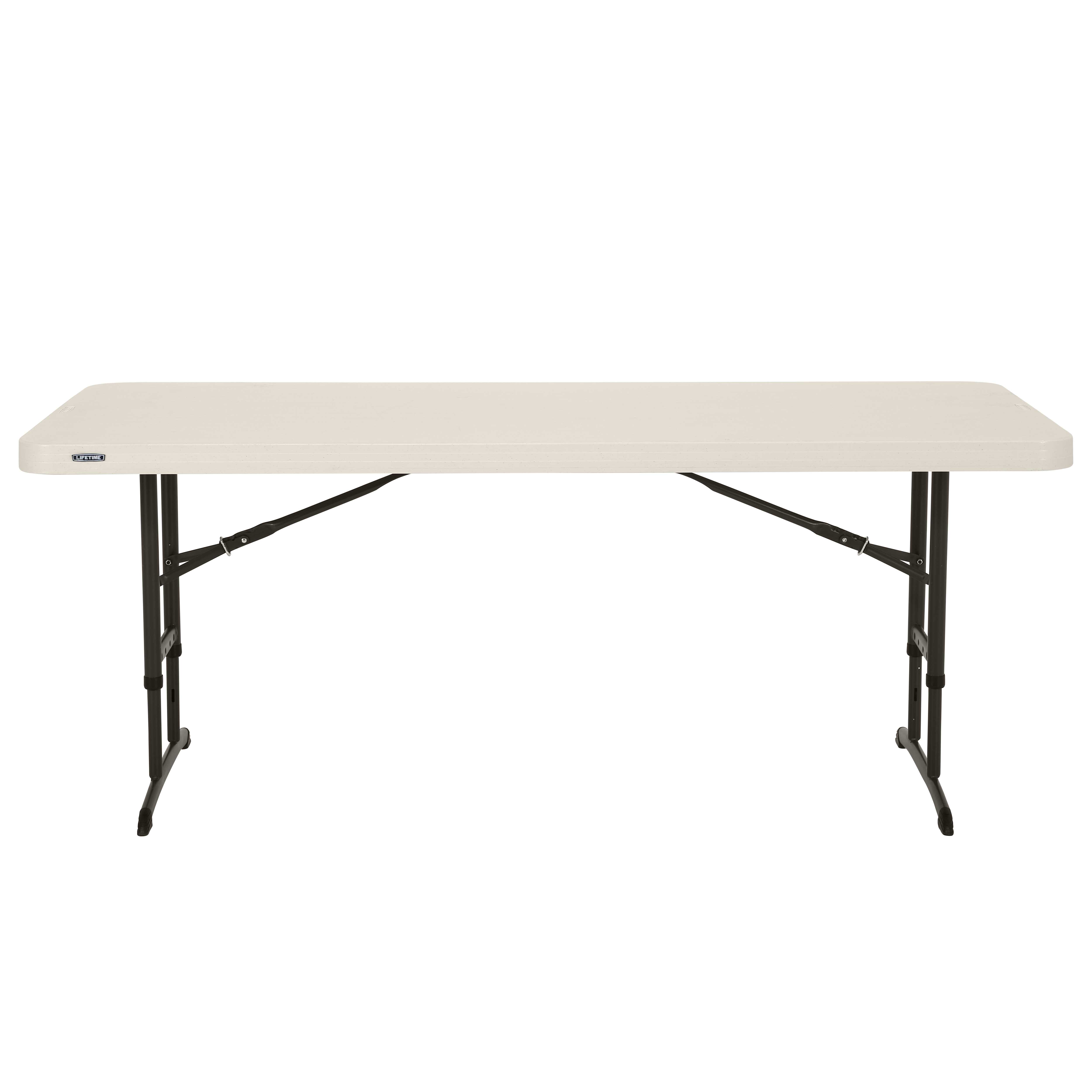 6ft Rectangular adjustable height folding table 183cm / 8 people / NESTING heavy commercial