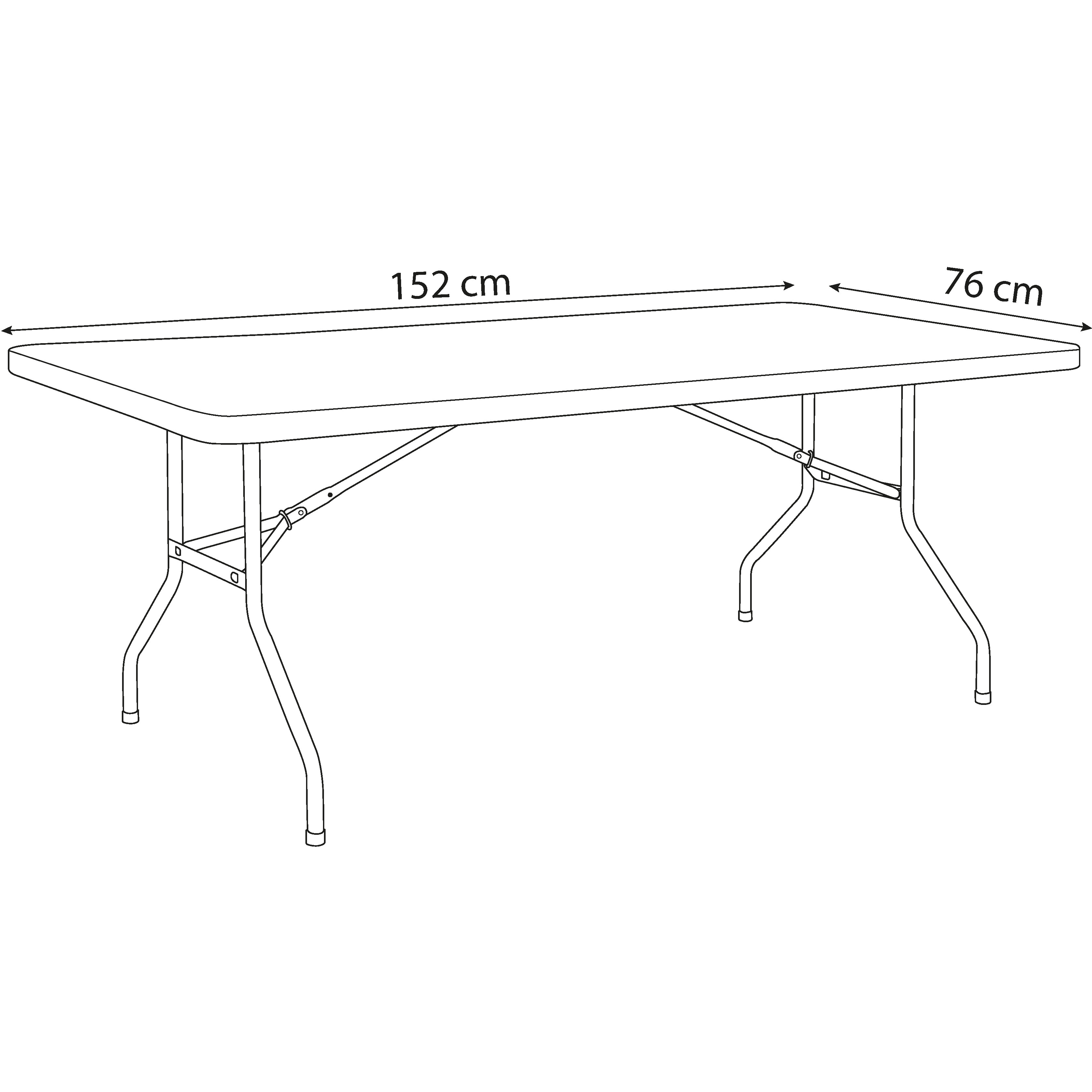 5ft Rectangular folding table 152cm / 4-6 people / light commercial