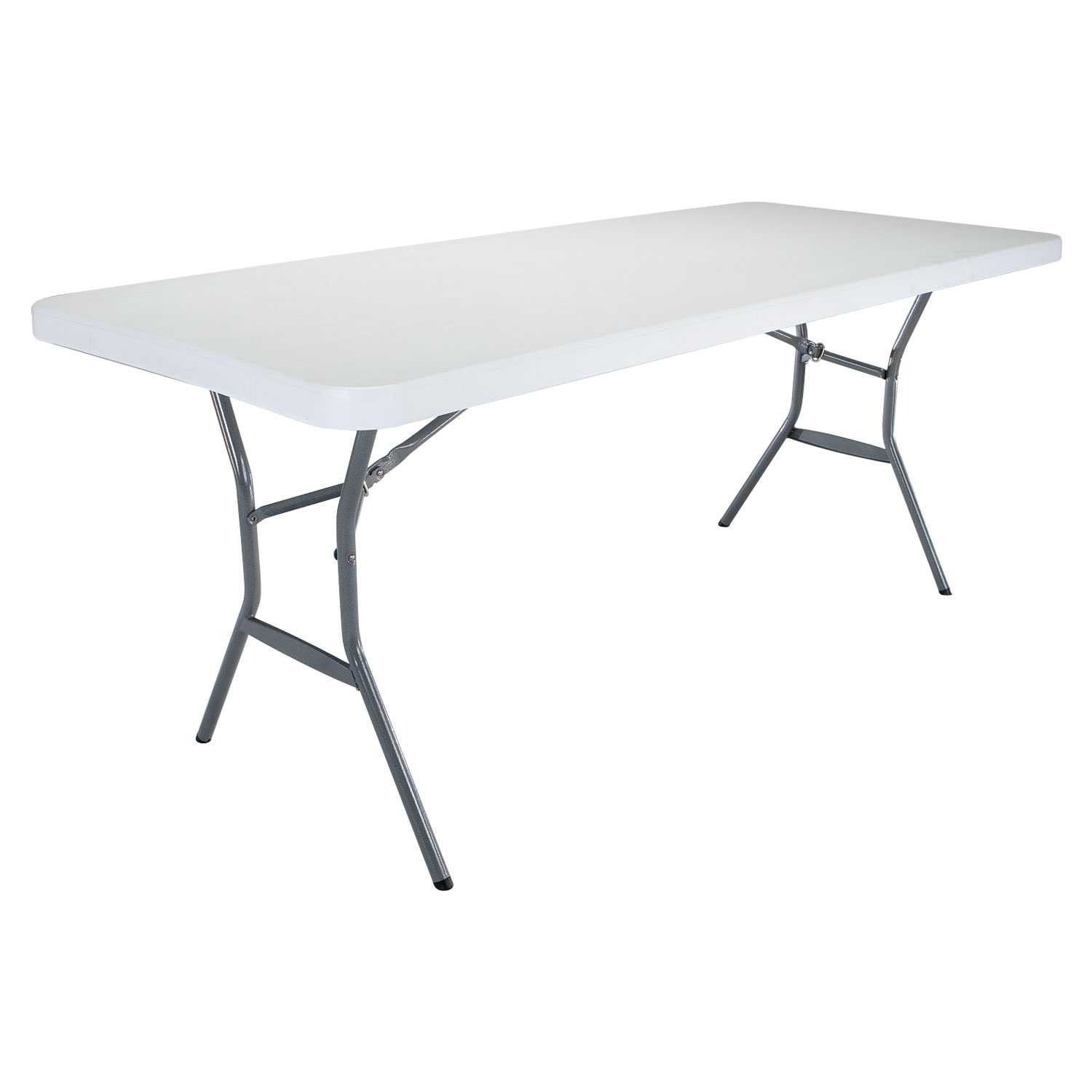 6ft Rectangular folding table (white) 183cm / 8 people / light commercial