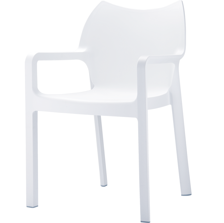 Stacking chair DIVA Mono Bloc - WHITE