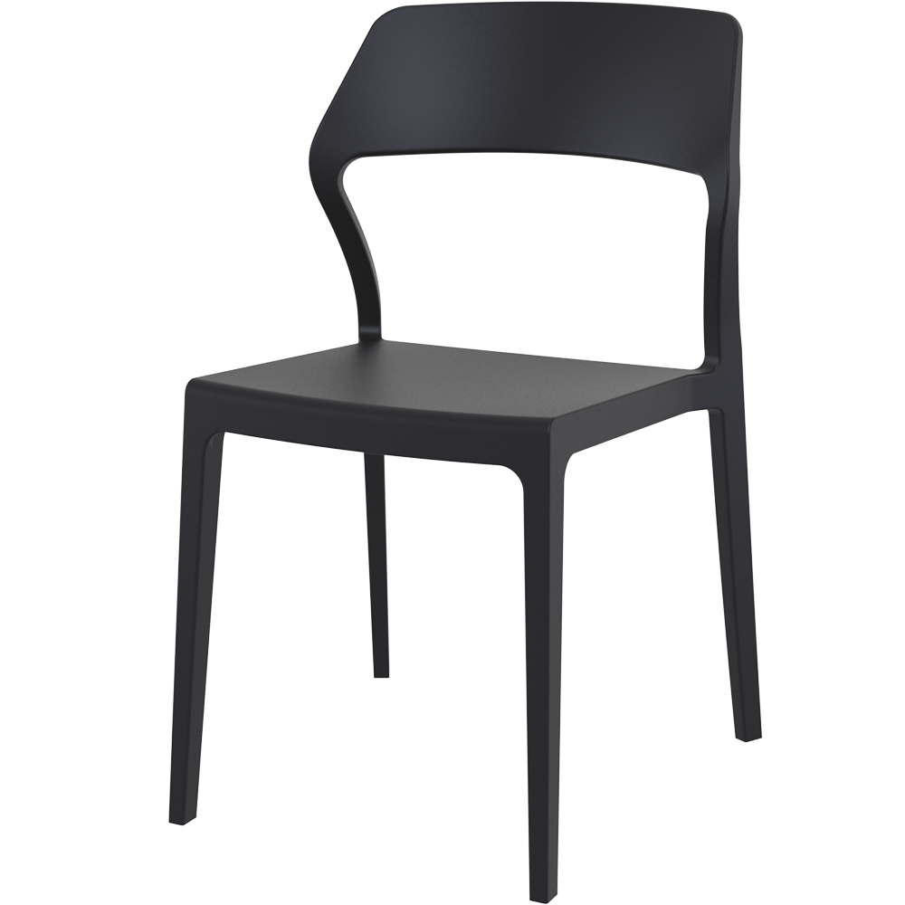 Stacking chair SNOW Mono Bloc BLACK