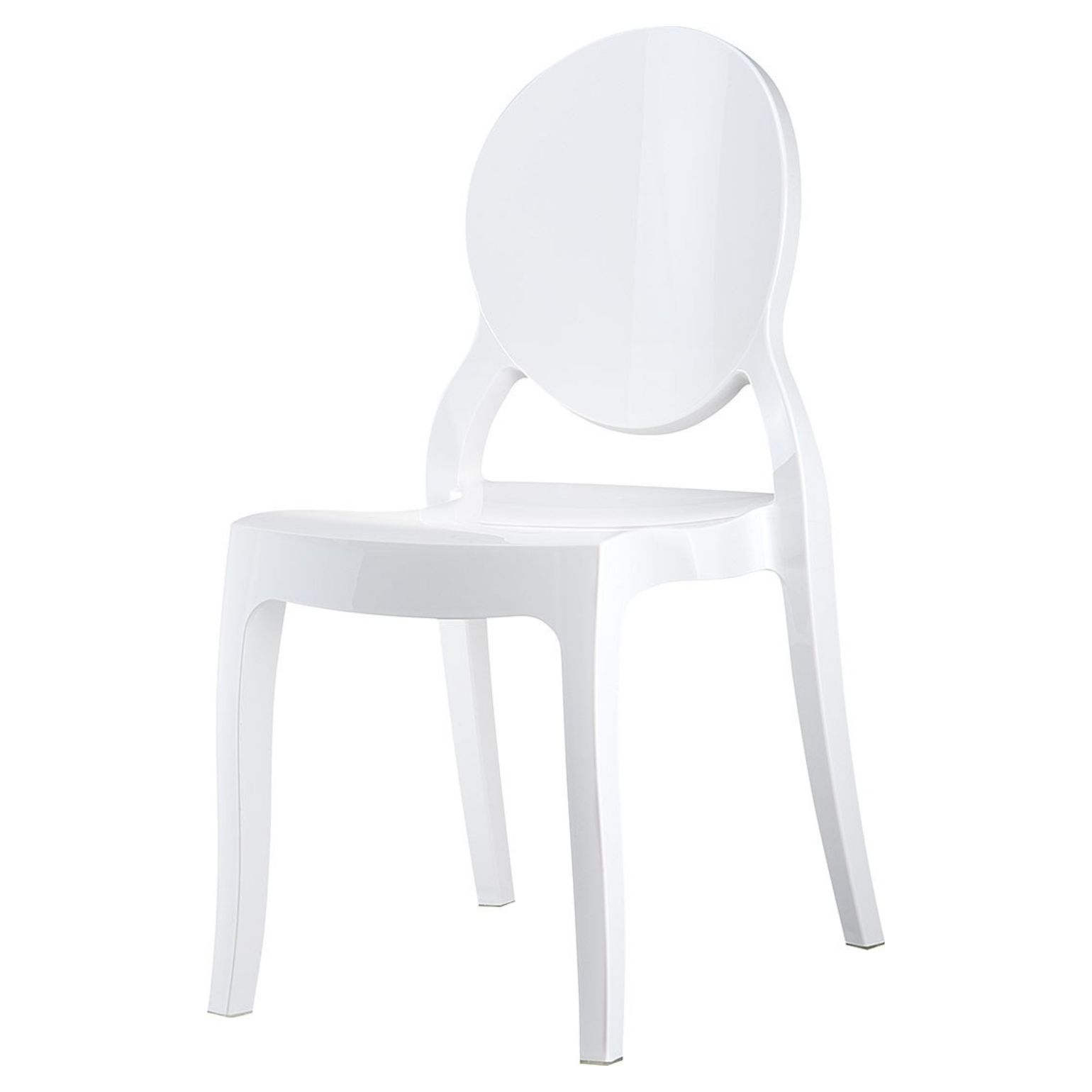 Stacking chair ELIZABETH Mono Bloc WHITE