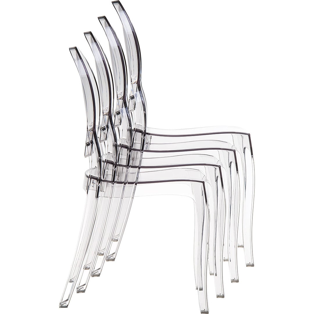 Stacking chair ELIZABETH Mono Bloc CLEAR